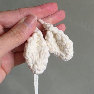 Orelhas da Penélope prontas, na cor Natural, sem enchimento