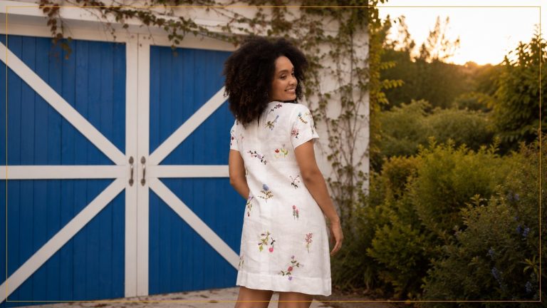 Vestido Bordado a Mão com Linha Maxi Mouliné – Receita com Gráfico