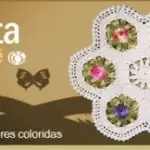 Tapete Crú com Flores Coloridas – Barbante Barroco