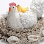 Receita Galinha de Crochê com Barbante Barroco