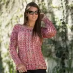 Blusa Mesclada Decote Canoa – Fio Cisne Show