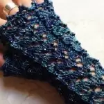 Luvas Fifi com Miçangas – Fio de Lã Merino Sock 4Ply