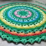 Tapete Mandala de Tulipas – Fio de Malha