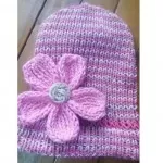 Gorro com Flor de Tear – Tear Circular