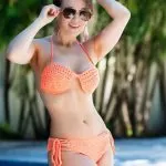 Biquíni de Crochê 3D Laranja – Linha Izzy
