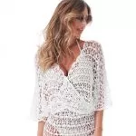 Saída de Praia de Crochê Branco – Linha Estilo
