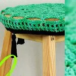 Capa de Crochê para Banqueta – Fio Ateliê
