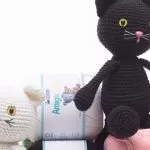 Receita Casal Gato Preto e Branco com Linha AmiguLove