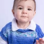 Receita Colete Azul com Fio Print Baby
