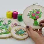 Receita Bordado Arranjo de Flores com Linha Maxi Mouline