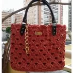 Receita Bolsa de Crochê Cacau com Fio Amigurumi Maxi