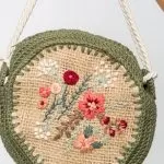Bolsa de Crochê Jardim com Linha Duna