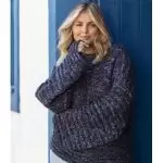 Receita Maxiblusão Índigo com Fio Jeans
