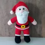 Amigurumi de Crochê Papai Noel com Fio Amigurumi