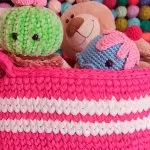 Cesto de Crochê Vibrante com Fio Super Trama