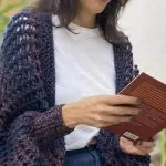 Receita Kimono de Tricô Técnica Knooking com Fio Barcelona