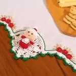 Receita Barradinho de Crochê Vovó Noel com Linha Cléa