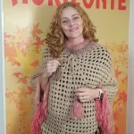 Receita Poncho de Crochê Renata Veira com o Fio Fantastic