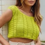 Cropped Verde-Limão de Crochê com a Linha Charme Design sem nome (16)