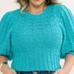 Receita Blusa Céu de Tricô com o Fio Bamboo Capa - Imagem Horizontal da Blusa Céu de Tricô com o Fio Bamboo