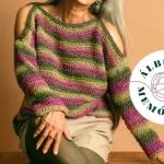 Receita Blusa Mesclada de Tricô com o Fio Serenata Capa - Imagem Horizontal da Blusa Mesclada de Tricô com o Fio Serenata
