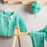 Capa - Imagem Horizontal do Conjunto Maternidade de Crochê com o Fio Bambino