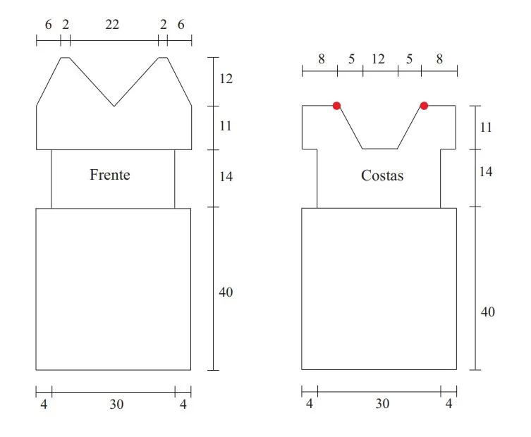 Gráfico do ponto fantasia e molde do Vestido Sereia de Crochê