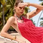 Receita Vestido Flamingo de Crochê com a Linha Cléa Duplo