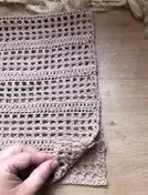 Dobra do casulo para marcação da costura.