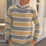 Blusa Masculina Listrada de Tricô com Fio Sedificada – Receita