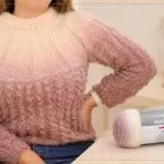 Blusa Degradê de Tricô com Fio Marfim Círculo em tons de rosa e cru – Receita com Gráfico