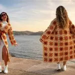 Cardigã Maxi de Crochê com Granny Squares feito com Fio Urbano Círculo em tons terrosos
