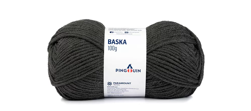 Novelo do Fio Baska Pingouin 100g na cor Hematita