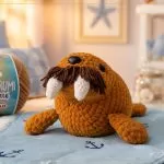 Léo, o Leão-Marinho - Amigurumi de Crochê feito com Fio Amigurumi Chenille Círculo