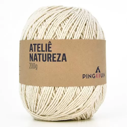 Barbante Ateliê Natureza Pingouin 200g — 100% Algodão