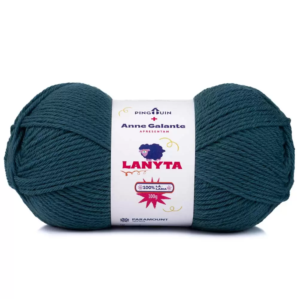 Fio Lanyta 100g Anne Galante Pingouin na cor Azul Maravilhoso