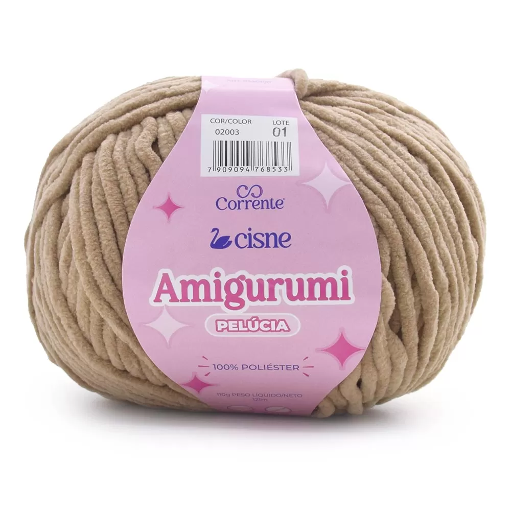 Fio Cisne Amigurumi Pelúcia 121m – cor 2003 castanho