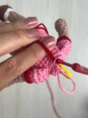 Gola da Boneca Caipira em morango