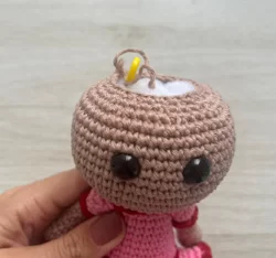 Cabeça da Boneca Caipira com olhos de segurança