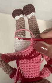 2ª camada da saia com acabamento morango