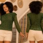 Blusa de Crochê com Linha Cléa 5 – Receita com Gráfico