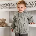 Blusa Polo Infantil com Cordas de Tricô – Receita com Gráfico