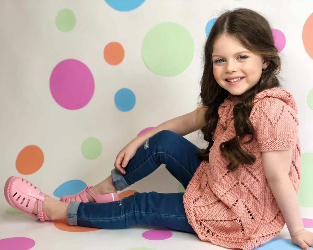 Blusa Quartzo de tricô infantil — vista das costas