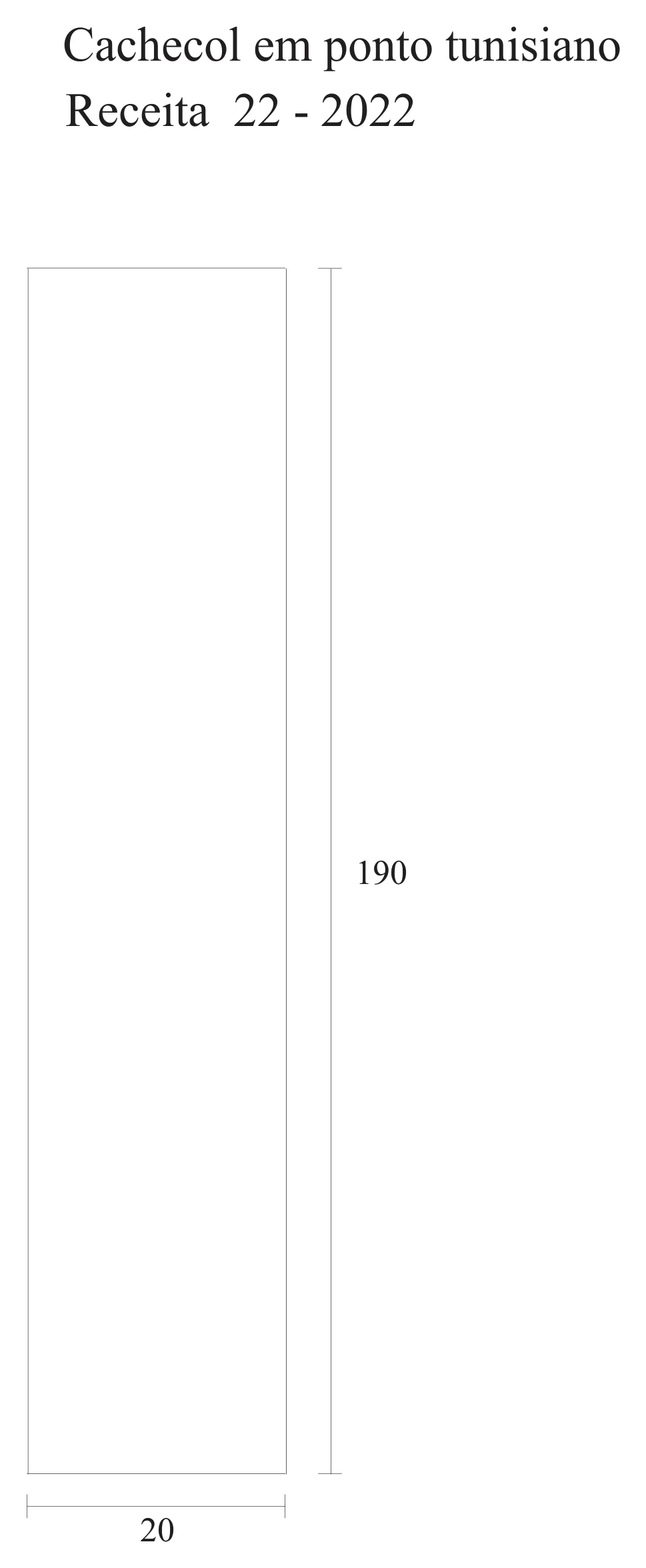 Gráfico do Cachecol em Ponto Tunisiano – diagrama do ponto