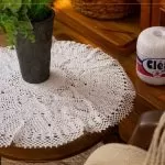 Toalha de Crochê Redonda Paz com Linha Cléa 1000 – Receita