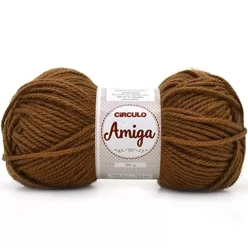 Novelo do Fio Amiga Círculo 100g na cor 7087 Bombom
