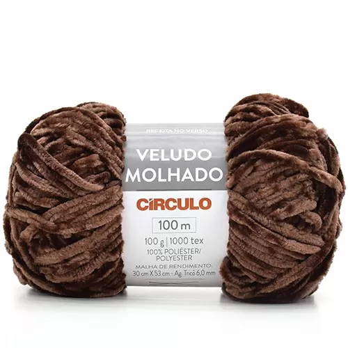 Fio Veludo Molhado Círculo 100g cor 854 Chocolate