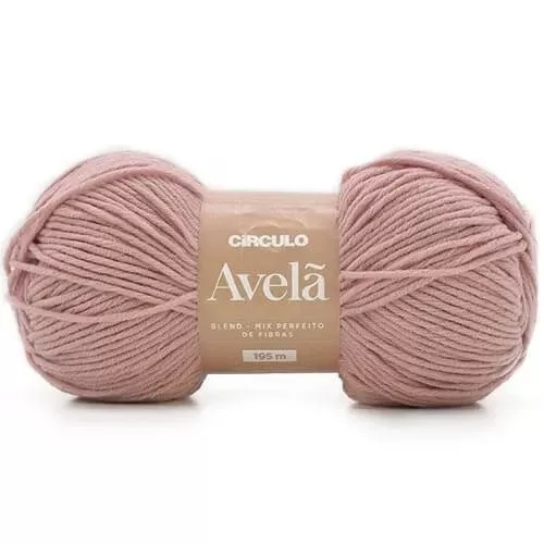 Lã Avelã Círculo 100g – novelo cor Julieta rose