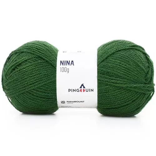 Lã Nina 100g – cor 2691 Soldado (verde)