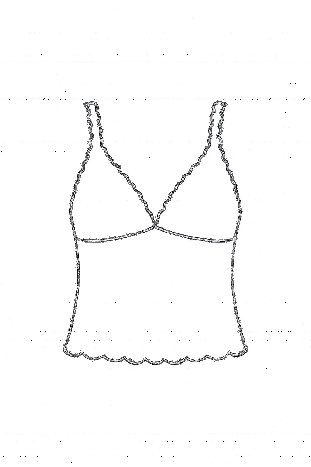 Grafico do Top Contraste de Croche com Linha Charme